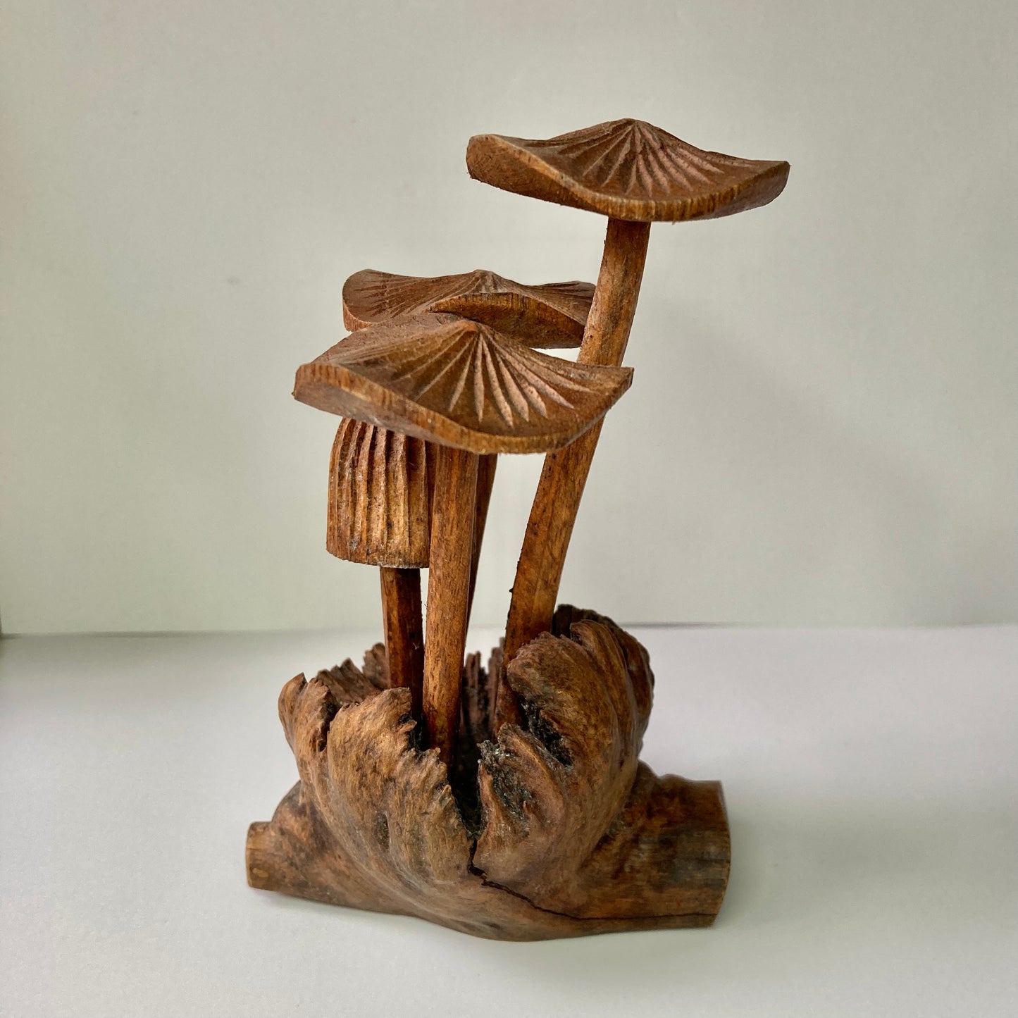 Hand-carved Jempinis Wood Mushroom