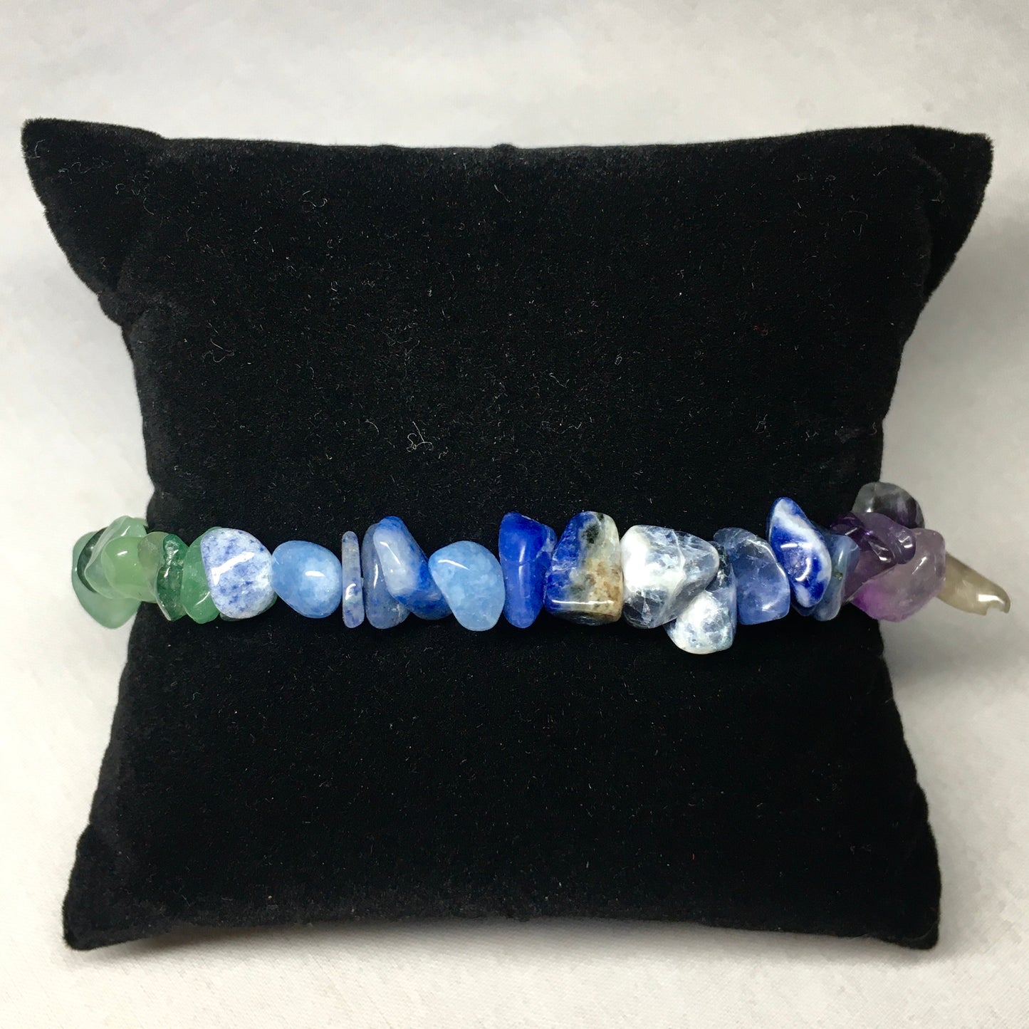 Crystal Chip Tumbled Stone Bracelet