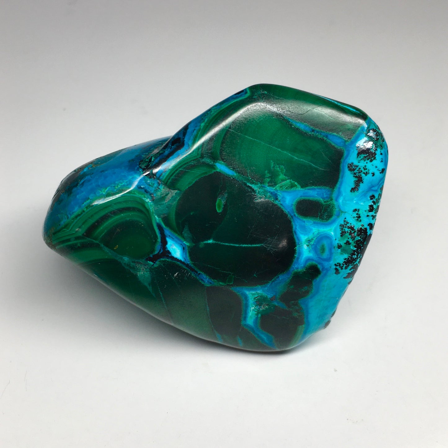 Malachite with Blue Cornetite, Chrysocolla and Heterogenite