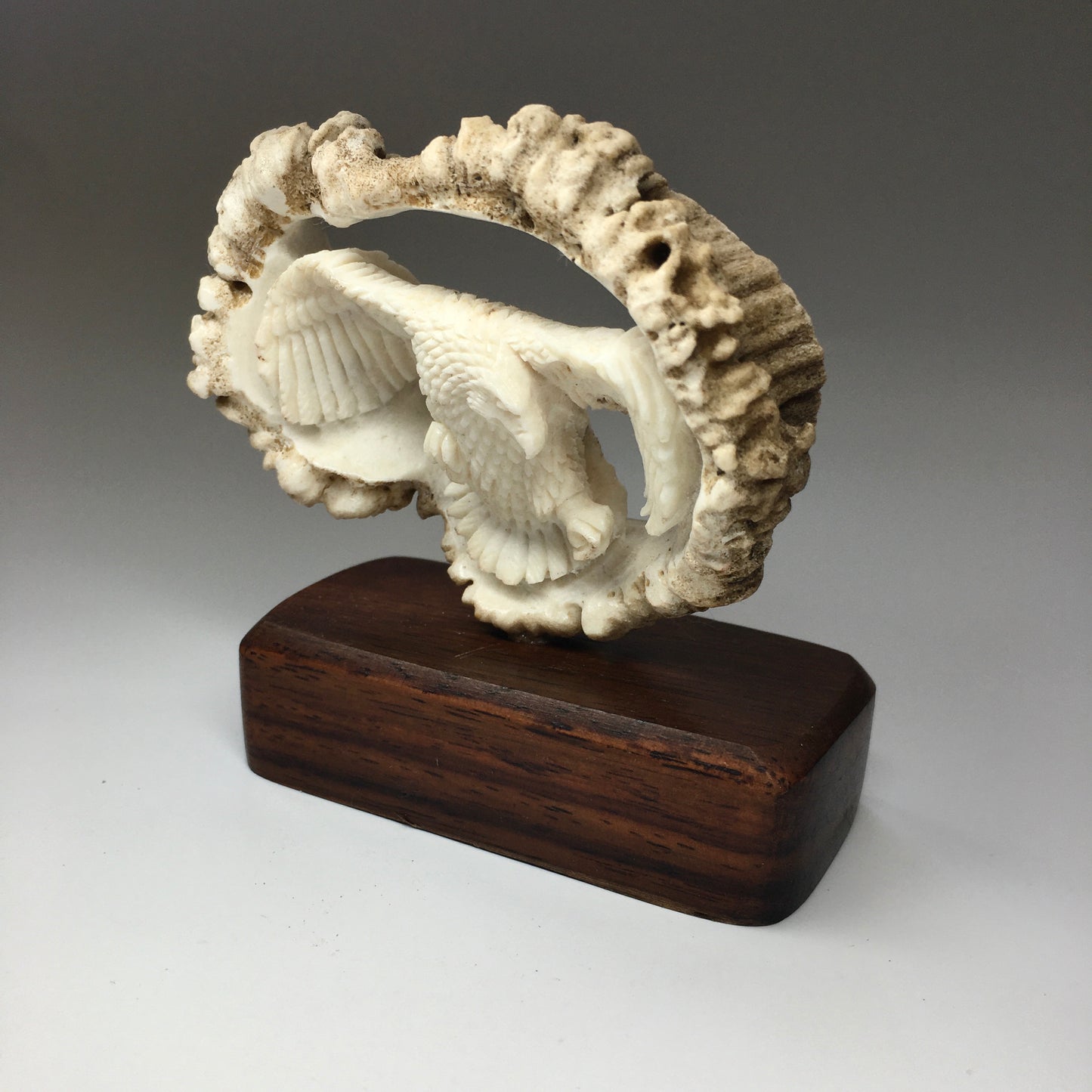 Moose Antler Eagle Carving