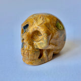 Yellow Mustard Jasper Skull