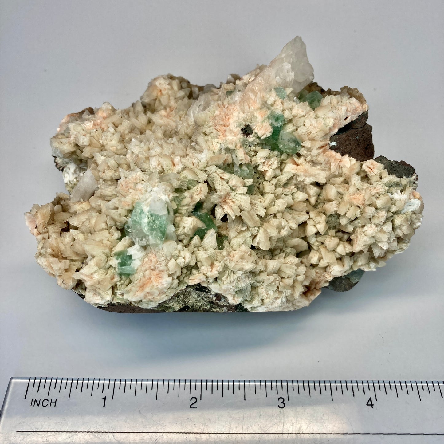 Apophyllite and Stilbite on Heulandite Cluster