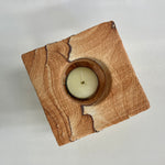 Sandstone Cube Candle Holder